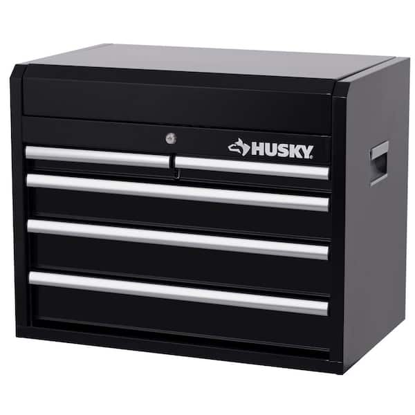 Husky Tool Storage 26 in. W x 16 in. D 5-Drawer Gloss Black Top Tool Chest