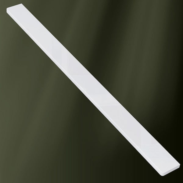 48 in. W x 3.5 in. H White Bathroom Vanity Backsplash Solid Surface Rear Splash