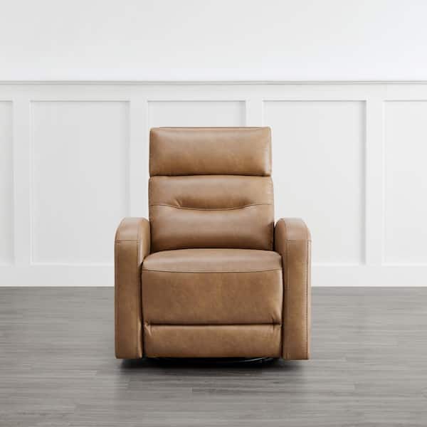SPRUCE & SPRING Eulalia Camel Brown Leather Power Swivel