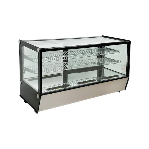Elite Kitchen Supply 40 in. 7.1 cu. ft. Refrigerated Countertop Bakery Display Case NSF EW200 Black
