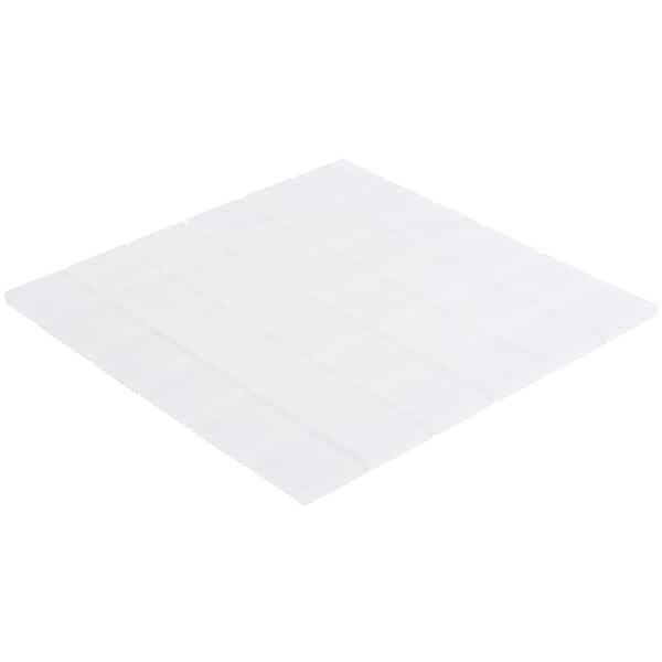 Ivy Hill Tile Contempo Bright White 3 in. x 6 in. x 8 mm Frosted Glass Tile Sample