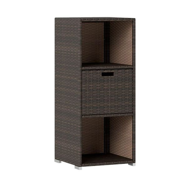 19.5 in. W x 19.5 in. D x 43.5 in. H Brown Outdoor Storage Cabinet
