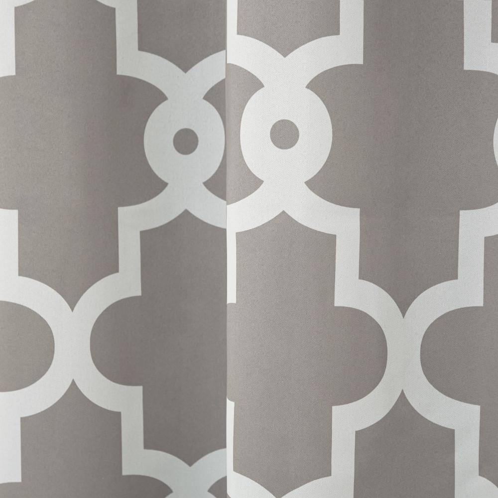 Silver and Mecca Orange Polyester Blackout Grommet Window Panels
