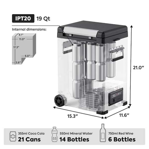 ICECO IPT20 0.64 cu. ft. Manual Defrost Single Zone Portable