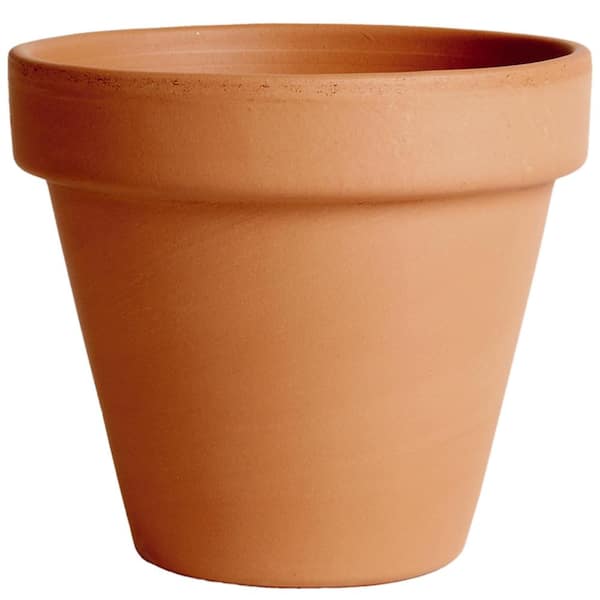 Medium Terracotta Planter with Drainage Hole (10 in. L x 10 in. W x 9.5 in. H)
