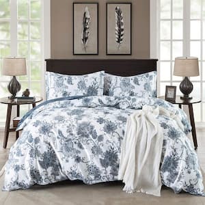 LakeFront Super Soft White King Egyptian Cotton 3-Piece 1-Duvet Cover and 2-Pillow Shams