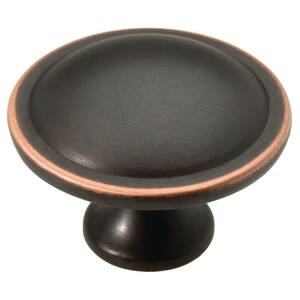 Contempo 1-1/2 in. (38 mm) Bronze with Copper Highlights Round Cabinet Knob (10-Pack)