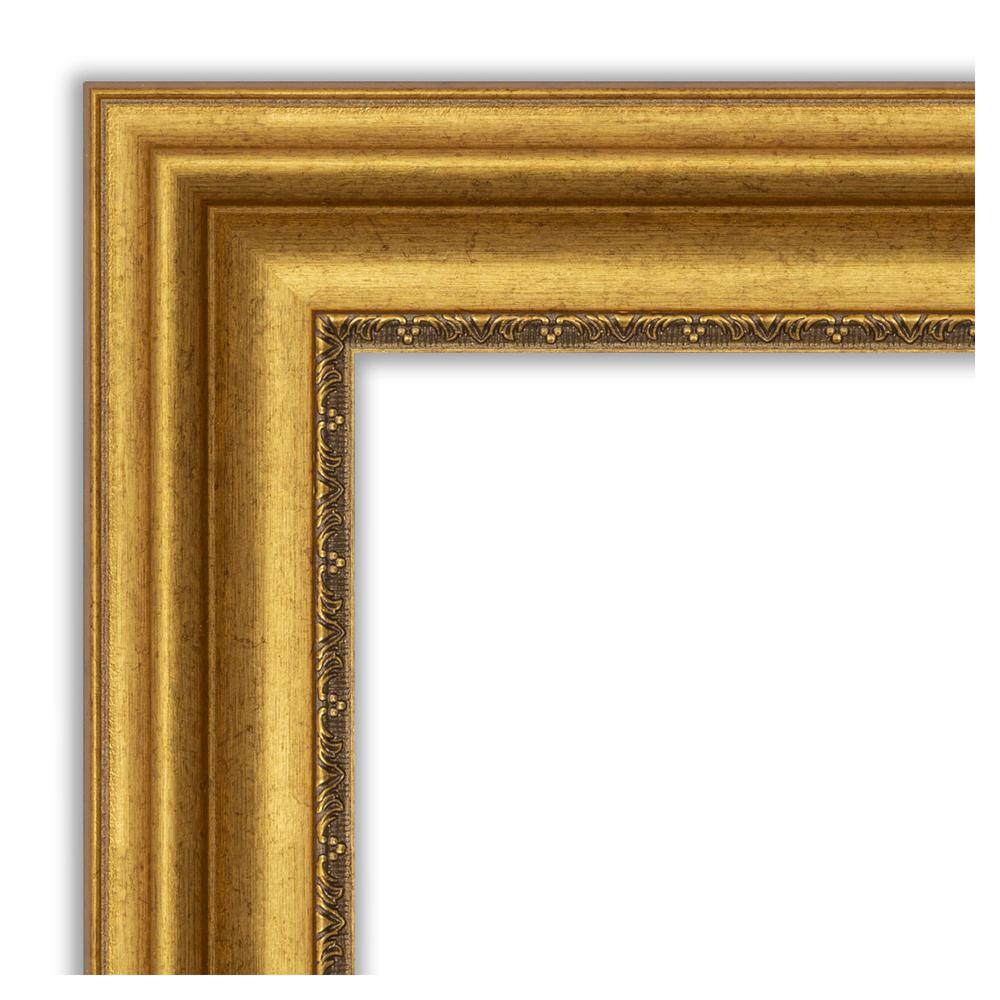 Antiqued Gold Rectangular Polystyrene Wall Picture Frame 34" x 28"