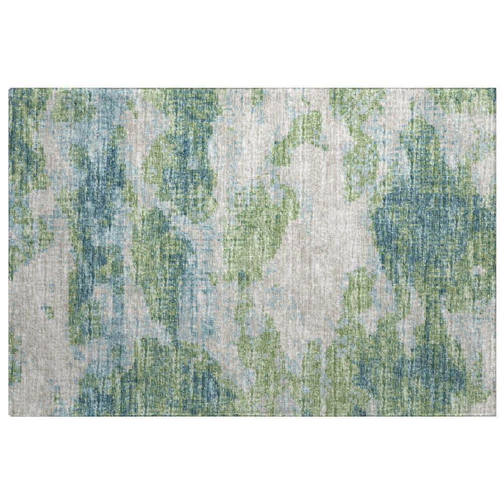 Dream Shag Premium Machine Washable Abstract ADS71 Green 3 ft. x 4 ft. Area Rug price history on PriceWatchPro
