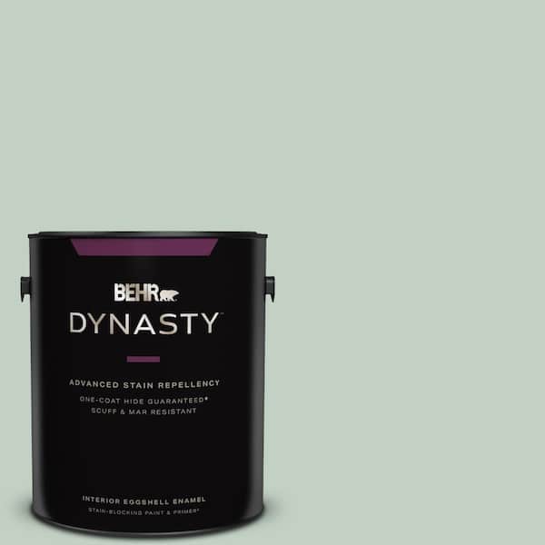 BEHR DYNASTY 1 gal. #PPU11-13 Frosted Jade One-Coat Hide Eggshell Enamel Interior Stain-Blocking Paint & Primer