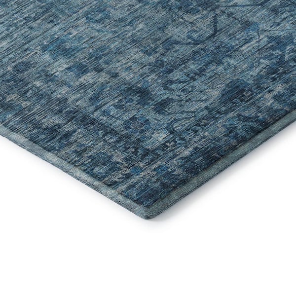 Mayfield Premium Machine Washable Abstract AMF1744 Blue 10 ft. x 14 ft. Area Rug