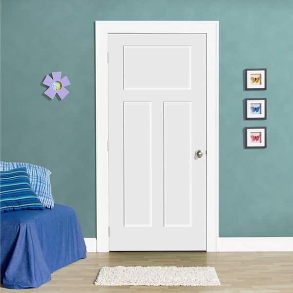 36 in. x 80 in. Craftsman Primed Smooth Molded Composite MDF Interior Door Slab