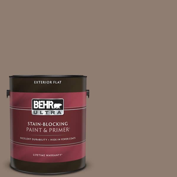 BEHR ULTRA 1 gal. #N180-5 Bridle Leather Flat Exterior Paint & Primer