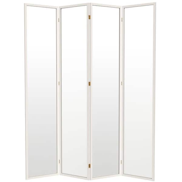 stern_721様✨ Red Lantern 7 ft. Tall Clear Plastic Partition White 4 Panel SH