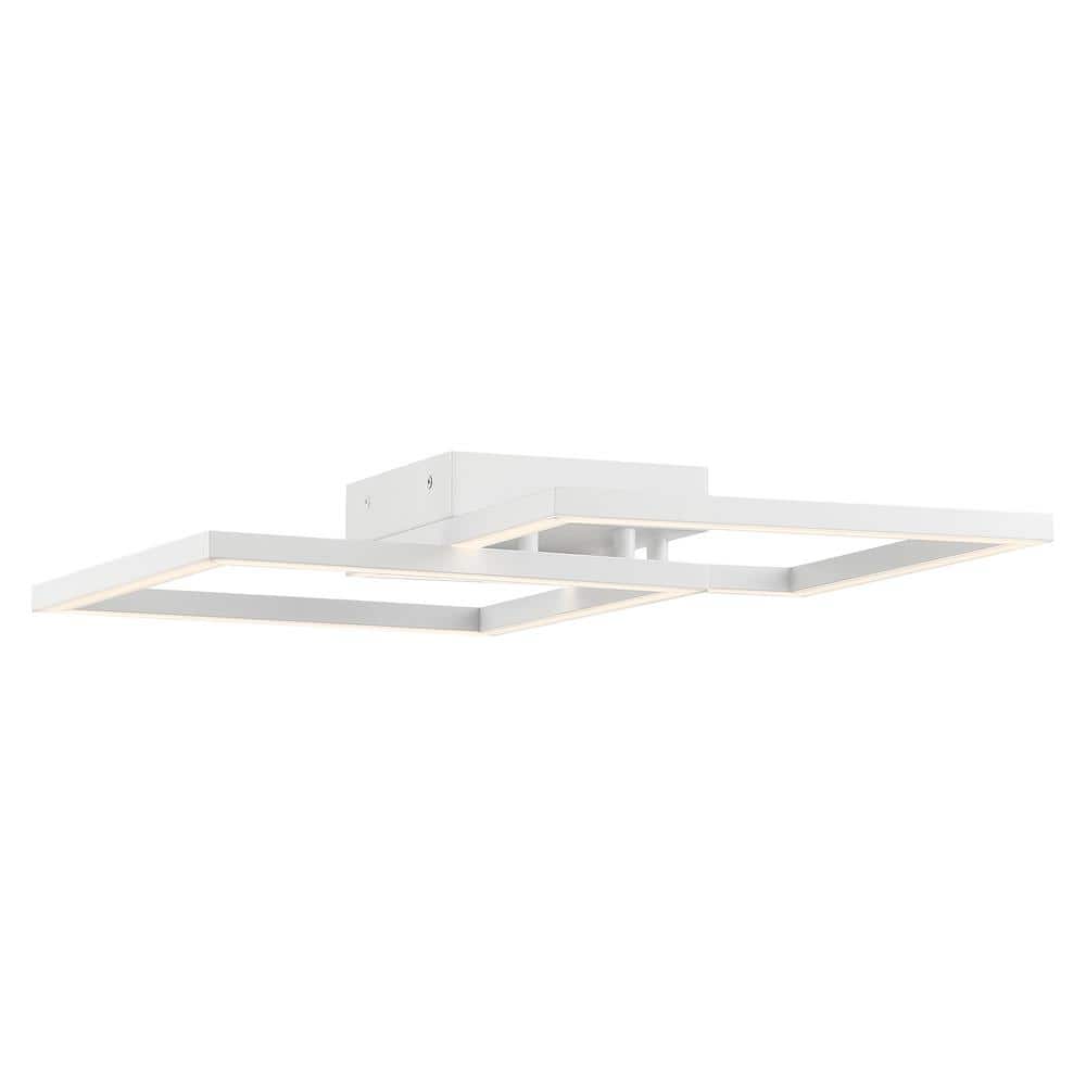 Modern Squared Black Dimmable LED Wall Sconce - 18.5"