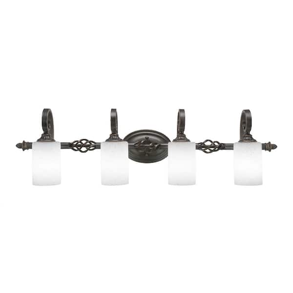Unbranded Bridgewater 39.5 in. 4-Light Dark Granite Vanity Light