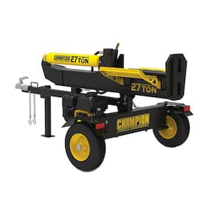 27-Ton 224cc Gas Powered Hydraulic Wood Log Splitter w/Horizontal/Vertical Operation and Auto Return-with Hydraulic Oil