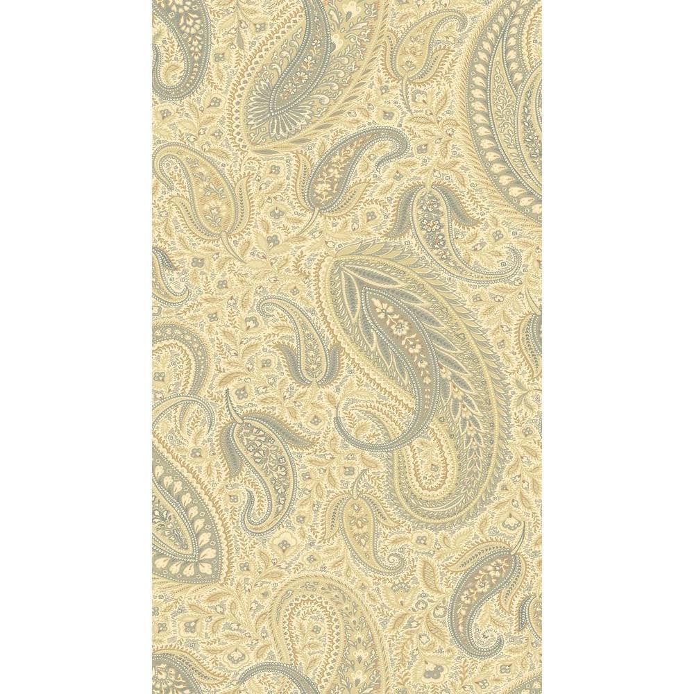 Nathaniel Beige Modern Paisley Beige Wallpaper Sample