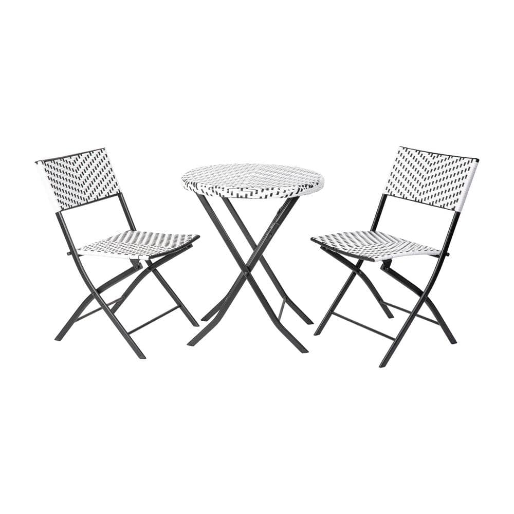 Carnegy Avenue Black 3Piece Steel Round Outdoor Dining Set CGAFV