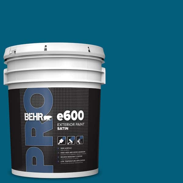 BEHR PRO 5 gal. #MQ5-62 Blue Edge Satin Exterior Paint