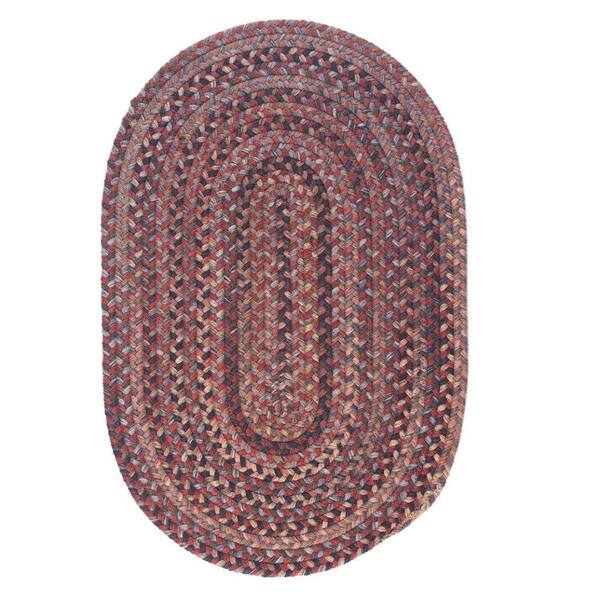 Home Decorators Collection Cage Rhubarb 2 ft. x 3 ft. Oval Braided Area Rug