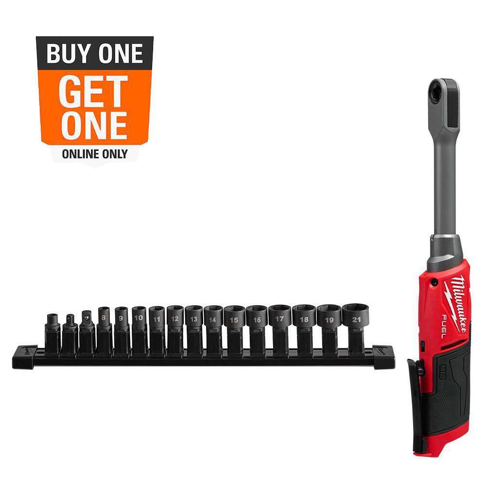 Milwaukee M12 FUEL INSIDER 12V Lithium-Ion Brushless Cordless 1/4 in. - 3/8 in. Extended Reach Box Ratchet (Tool-Only) 3050-20