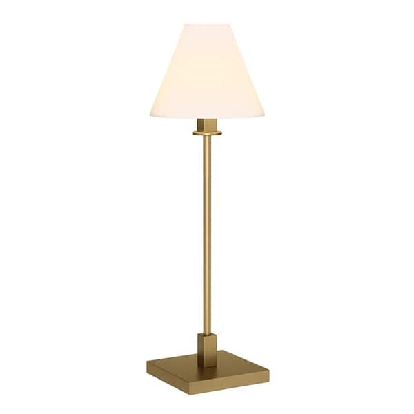 Meyer&Cross Clement 28 in. Brass Finish Table Lamp with Fabric Shade