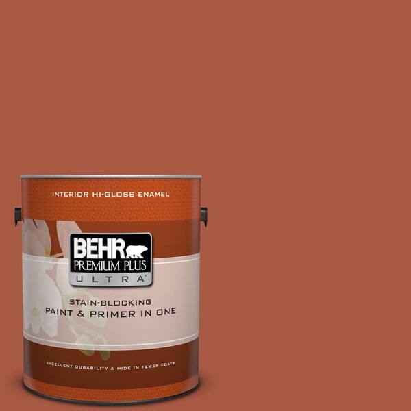 BEHR Premium Plus Ultra 1 gal. #M190-7 Colorful Leaves Hi-Gloss Enamel Interior Paint and Primer in One