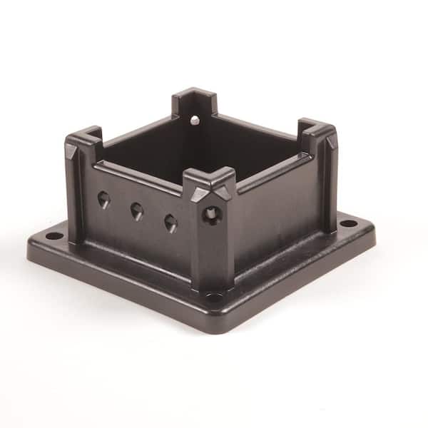 4 in. x 4 in. Black Post Anchor