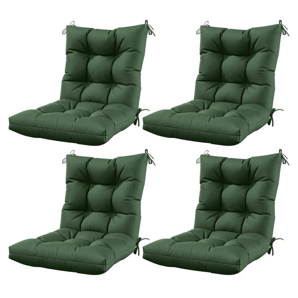 44.5 in. x 22.5 in. x 5 in. Outdoor Chair Cushion Tufted Seat and Back Patio Furniture Cushion Set Green (4-Pack) price history on PriceWatchPro