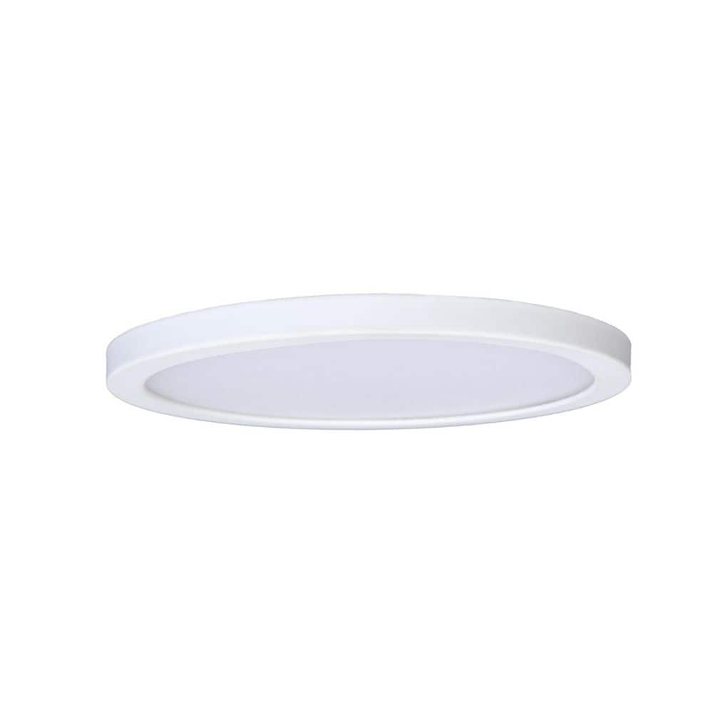 Round Slim Disk Length 5.5 in White Integrated LED Recessed Trim Kit Round Fixture 3000K Warm White New Construction price history on PriceWatchPro