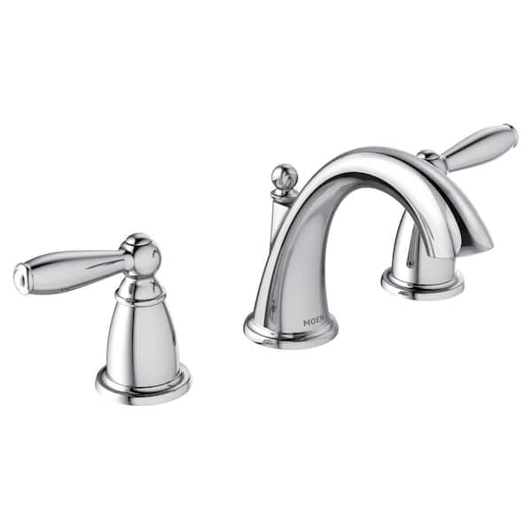 MOEN Brantford 8 in. Widespread 2-Handle High-Arc Bathroom Faucet Trim Kit in Chrome (Valve Not Included)