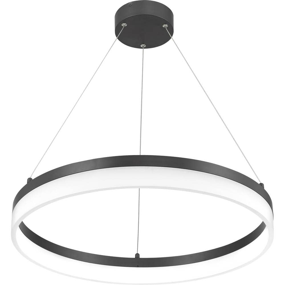 Cohen Contemporary LED Pendant in Oil-Rubbed Bronze with Etched Acrylic Shade