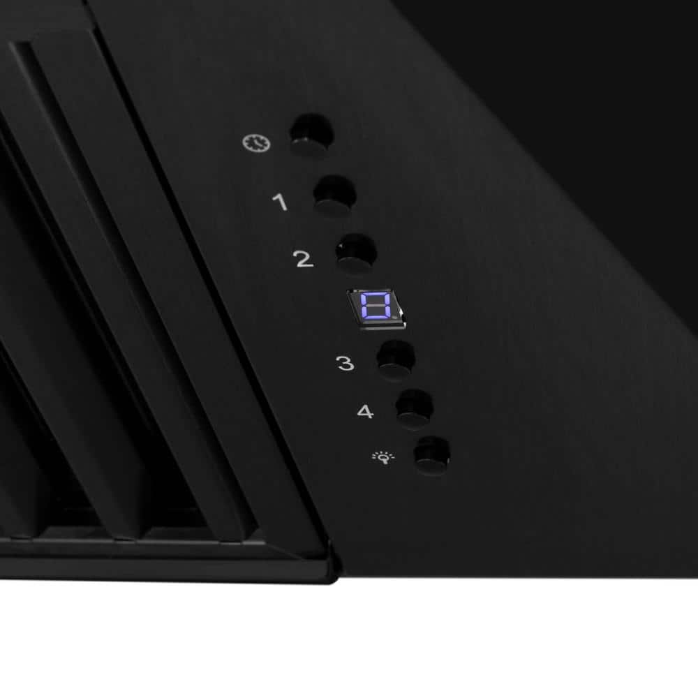 36" Black Stainless Steel Convertible Wall Mount Range Hood