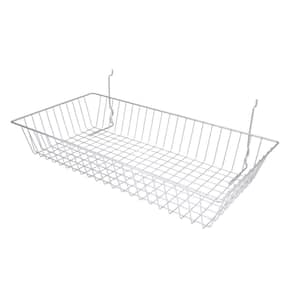 24 in. W x 12 in. D x 4 in. H Chrome Shallow Wire Basket (Pack of 6)