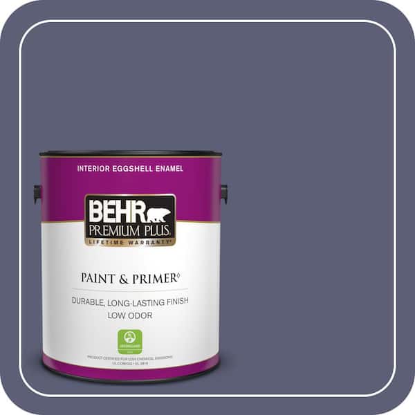 BEHR PREMIUM PLUS 1 gal. #S560-6 Blue Blood Eggshell Enamel Low Odor Interior Paint & Primer