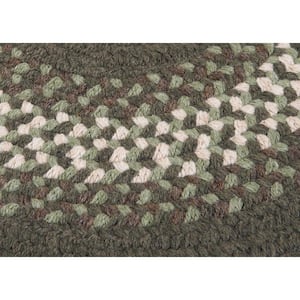 Chancery Olive 5 ft. x 8 ft. Oval Braided Area Rug