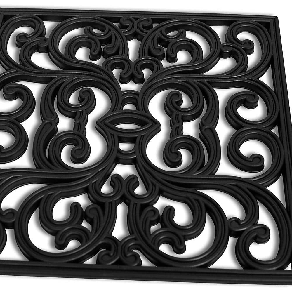 Black Rubber Square Stepping Stones for Garden Pathway