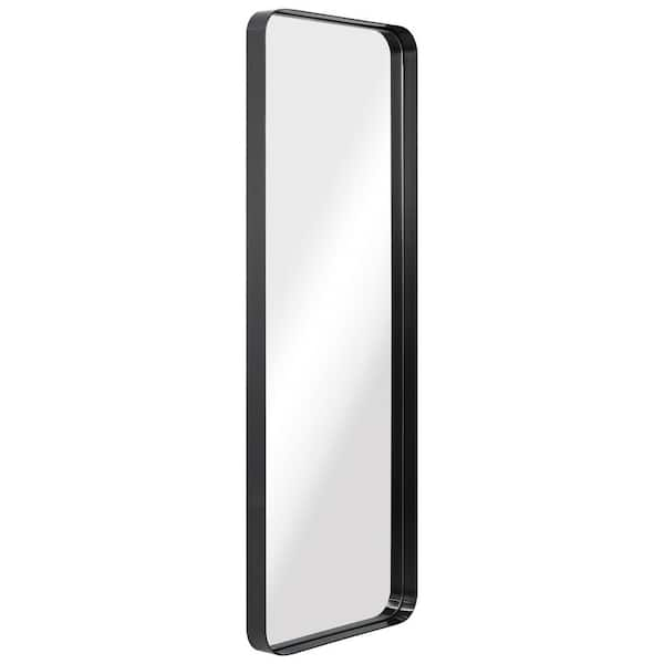 Empire Art Direct 48 in. x 18 in. Ultra Rectangle Brushed Black Stainless Steel Framed Wall Mirror