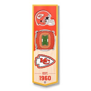 NFL Kansas City Chiefs 6 in. x 19 in. 3D Stadium Banner-Arrowhead Stadium