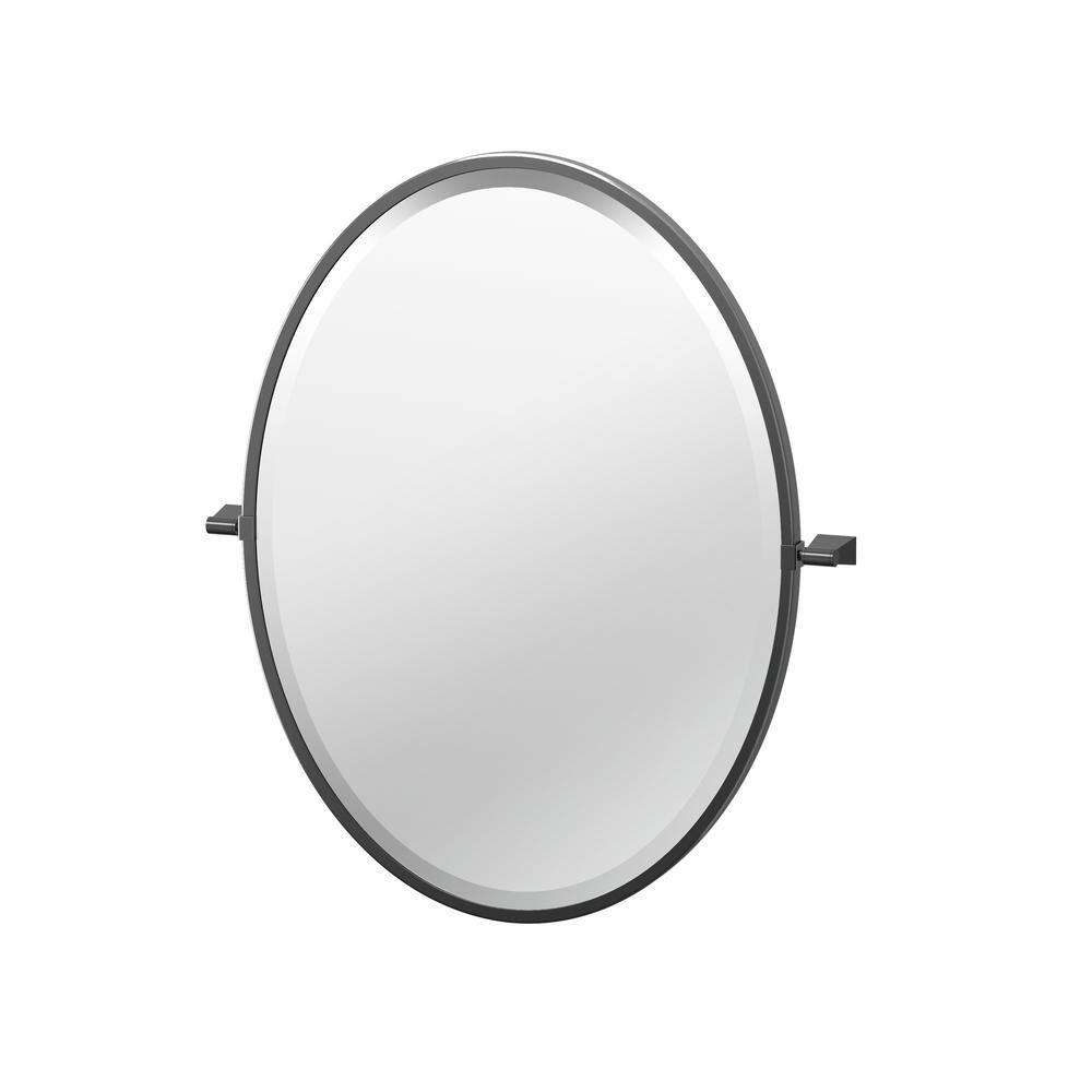 UPC 011296471818 product image for Bleu 20.5 in. W x 27.5 in. H Framed Oval Beveled Edge Bathroom Vanity Mirror in  | upcitemdb.com