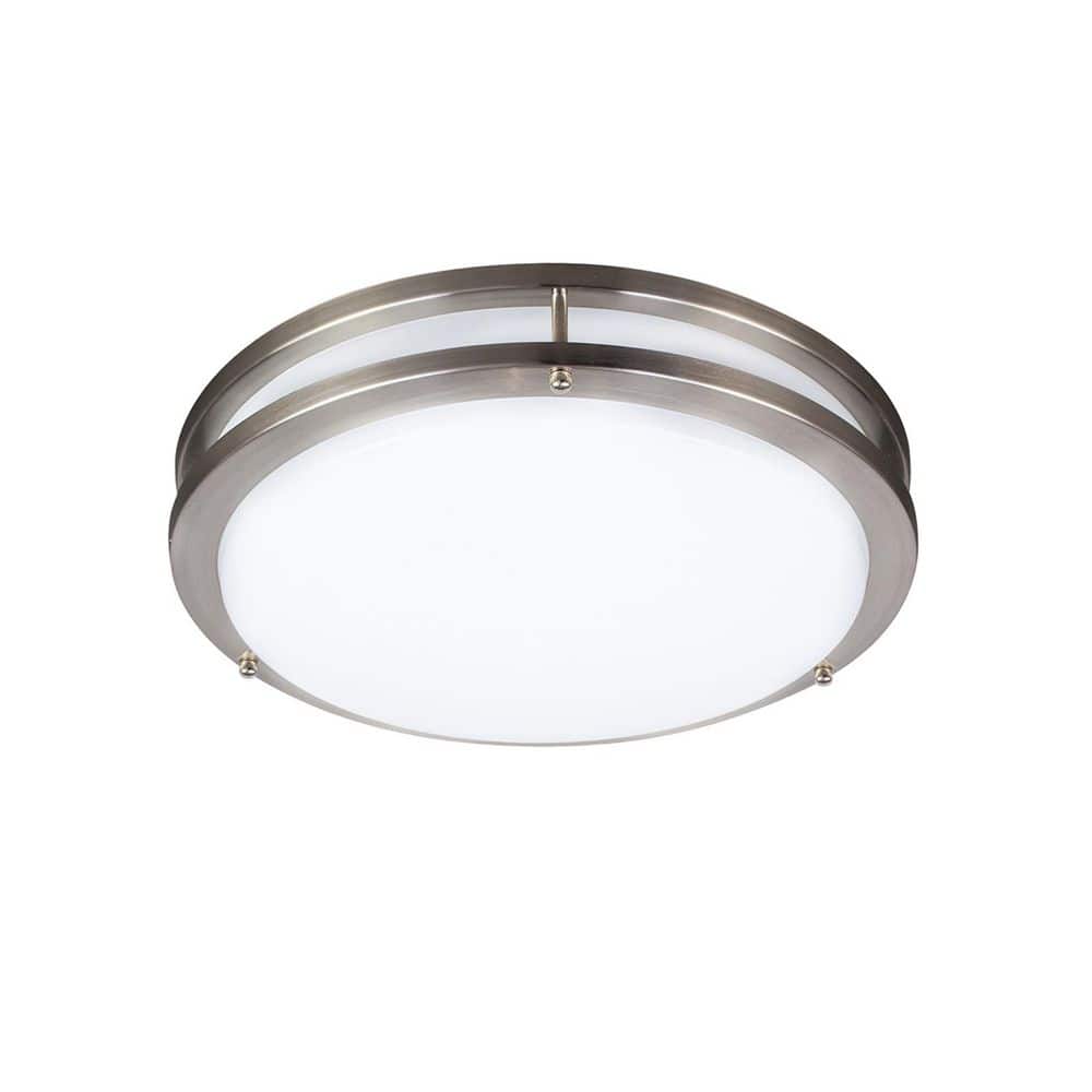 14" Brushed Nickel LED Flush Mount Ceiling Light