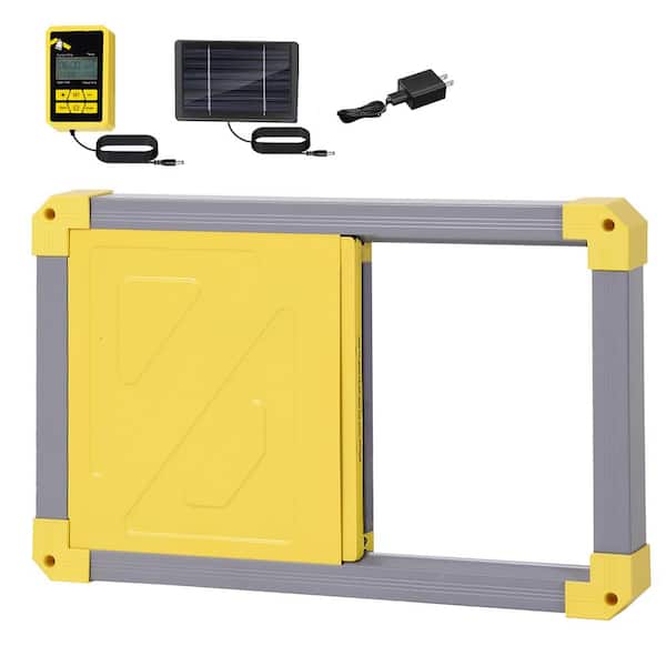 AIR101-G Automatic Chicken Coop Door Solar Powered Auto Chicken Door-Gray Color