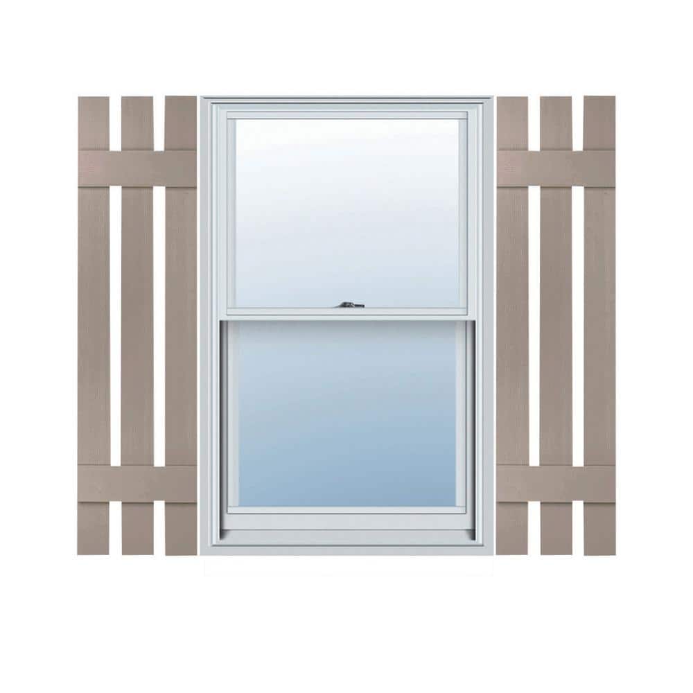 12 in. W x 54 in. H TailorMade Three Board Spaced (2 Batten), Board-n-Batten Shutters - Clay price history on PriceWatchPro