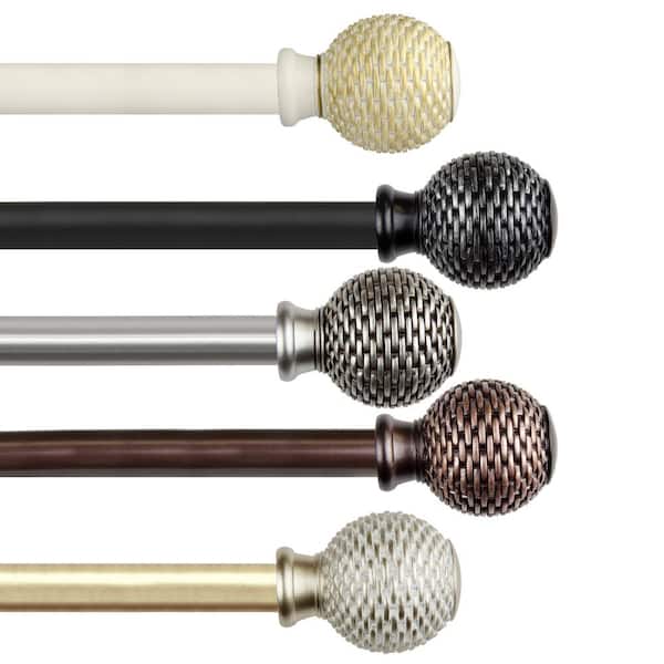 EMOH Talitha 1 in. Curtain Rod 120-170 in. - White