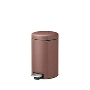 NewIcon 3.2 Gal. (12 l) Satin Taupe Step-On Trash Can