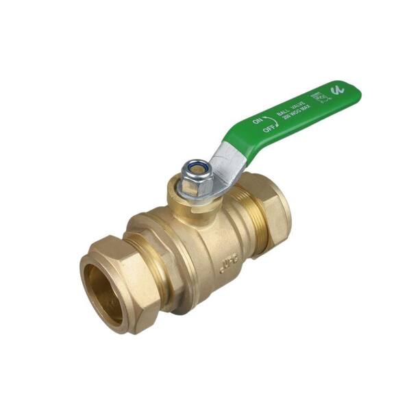 Unbranded 3/4 in. Compression Brass Full Port 200 psi Double O-Ring Ball Valve