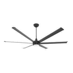 es6 84 in. Indoor Black Smart Ceiling Fan with LED Light Kit Chromatic Uplight Motion Detection and Voice Control
