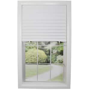 White 36 in. x 72 in. Light Filtering Polyester Cordless Temporary Blind/Shade 4 Pack