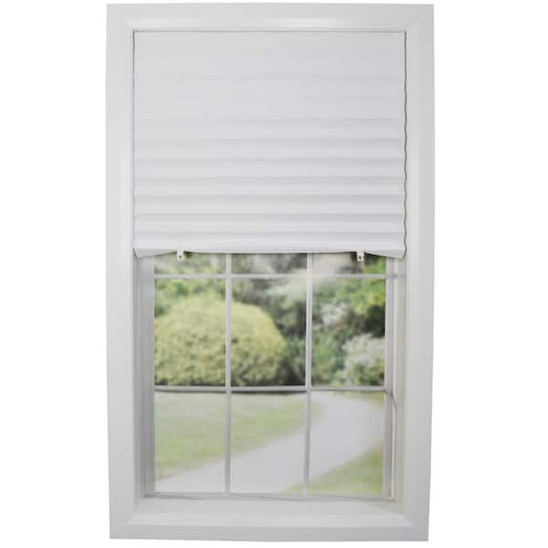 Versailles Home Fashions White 36 in. x 72 in. Light Filtering Polyester Cordless Temporary Blind/Shade 4 Pack